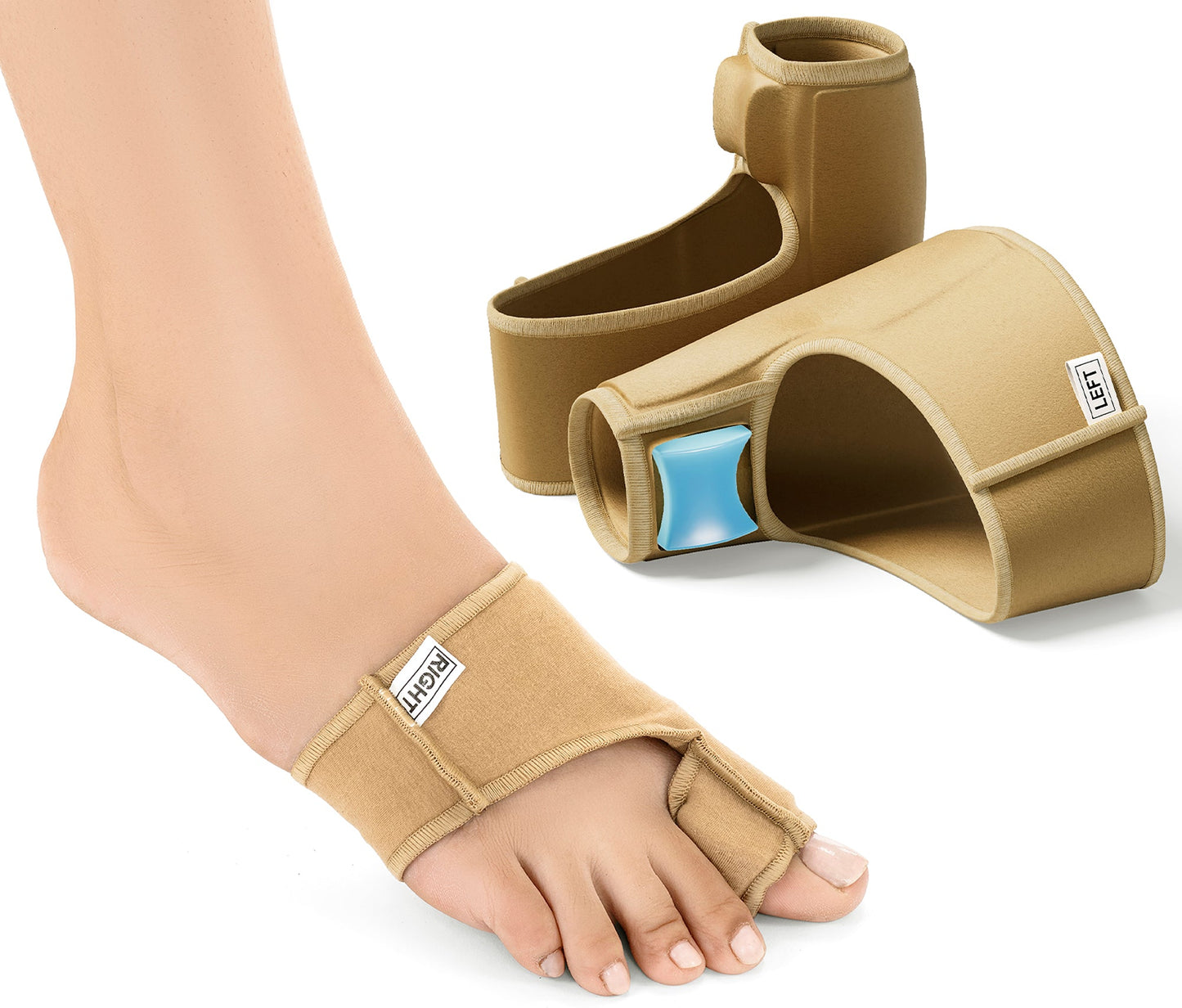 Bunion Corrector Cotton Sleeves with Gel Toe Separator and Gel Guard Pad