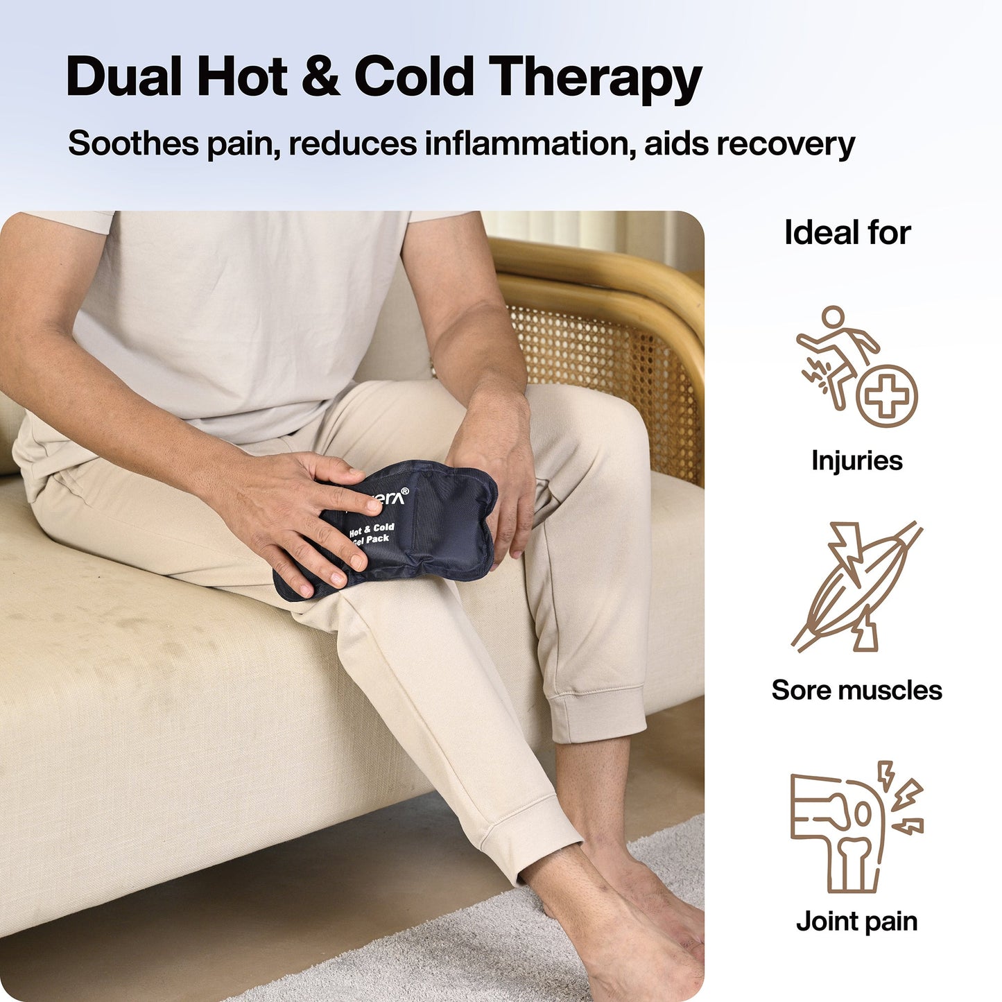 Reusable Hot & Cold Pack for Muscle Pain Relief & Injury