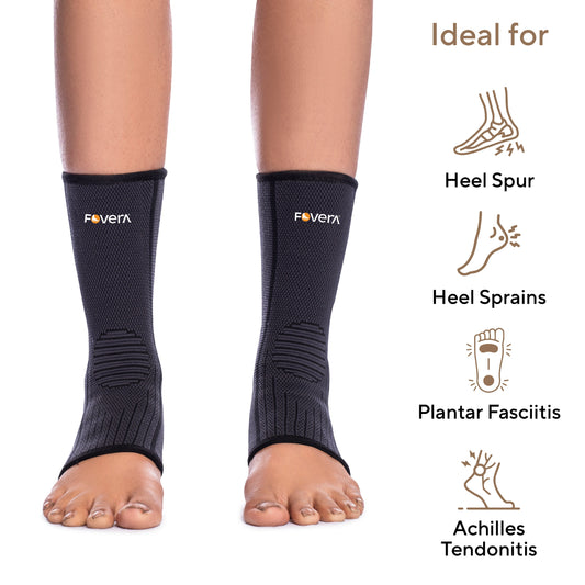 Ankle Compression Sleeve and Protector for Men & Women (1 Pair)