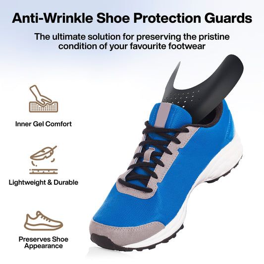 Two Layer Anti-Wrinkle Shoe Protection Guards with Gel Comfort Layer Inside