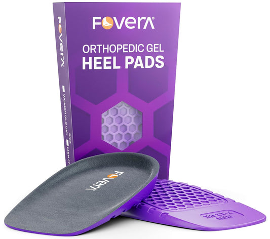 Pain Relief, Massaging Gel Heel Cups for All Day Cushioning & Comfort, Slim Design for Shock Absorption, Heel Spur & Plantar Fasciitis