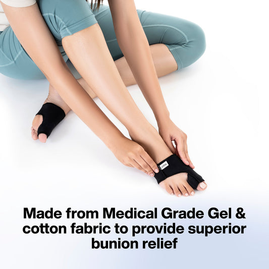 Bunion Corrector Cotton Sleeves with Gel Toe Separator and Gel Guard Pad