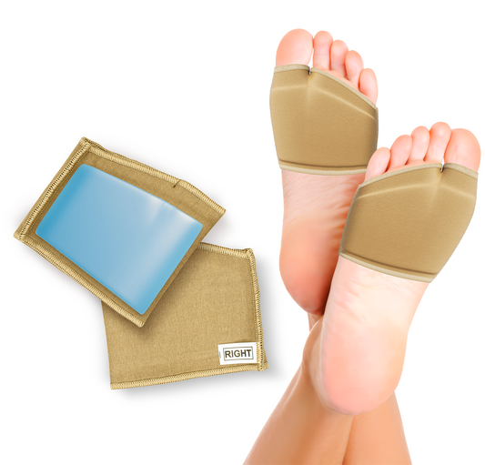 Gel Metatarsal Cotton Sleeves with Ball of Foot Cushion for Metatarsalgia Pain Relief