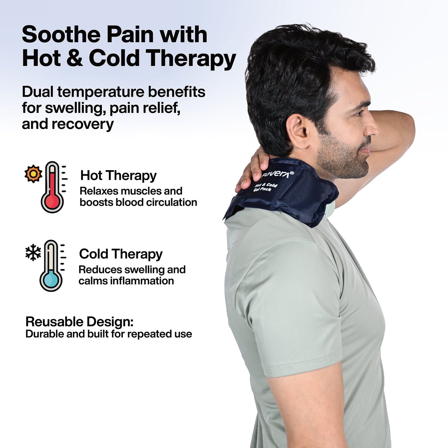 Reusable Hot & Cold Pack for Muscle Pain Relief & Injury