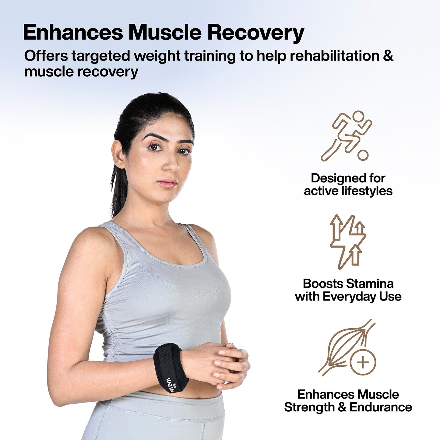 Wright Cuff for Strength Gain, Physiotherapy & Rehabilitation | For Men & Women | Adjustable Strap | For Muscle Strength Exercise & Workout