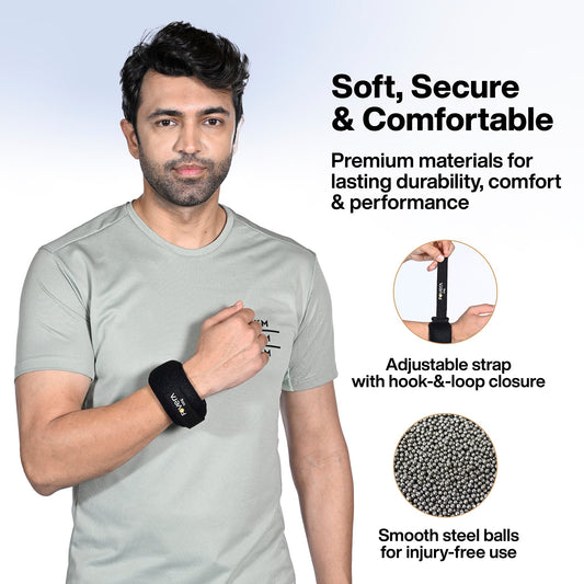 Wright Cuff for Strength Gain, Physiotherapy & Rehabilitation | For Men & Women | Adjustable Strap | For Muscle Strength Exercise & Workout