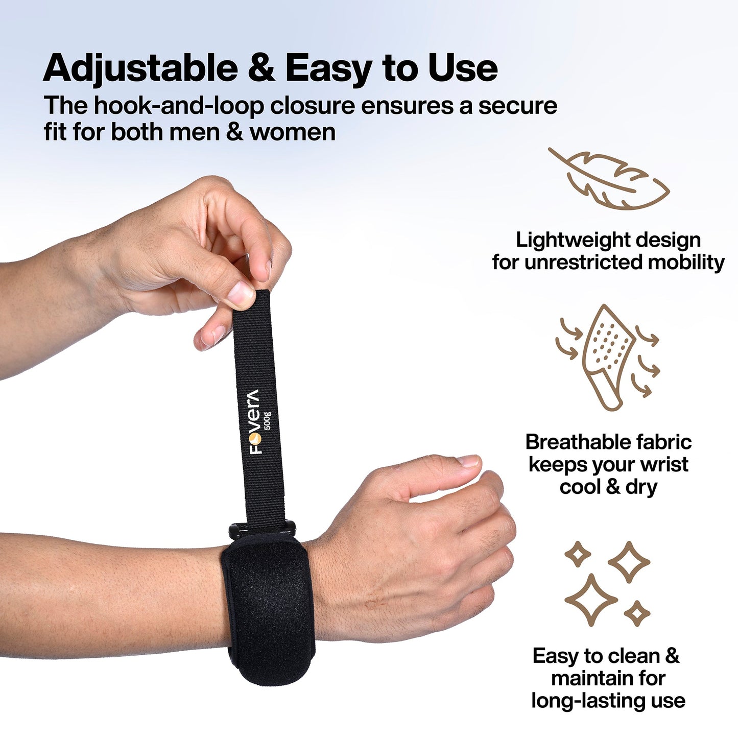 Wright Cuff for Strength Gain, Physiotherapy & Rehabilitation | For Men & Women | Adjustable Strap | For Muscle Strength Exercise & Workout