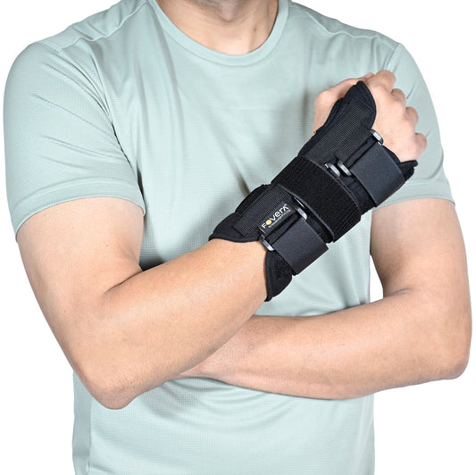 Wrist Splint Brace for Carpal Tunnel | Adjustable Wrist Support Brace with Splints | Hand Support for Arthritis, Tendonitis, Sprain, Injuries & Wrist Pain