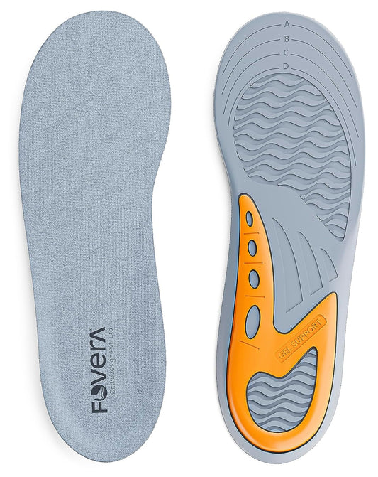 Gel Insoles Pair for Walking, Running, Sports, Formal & Safety Shoes
